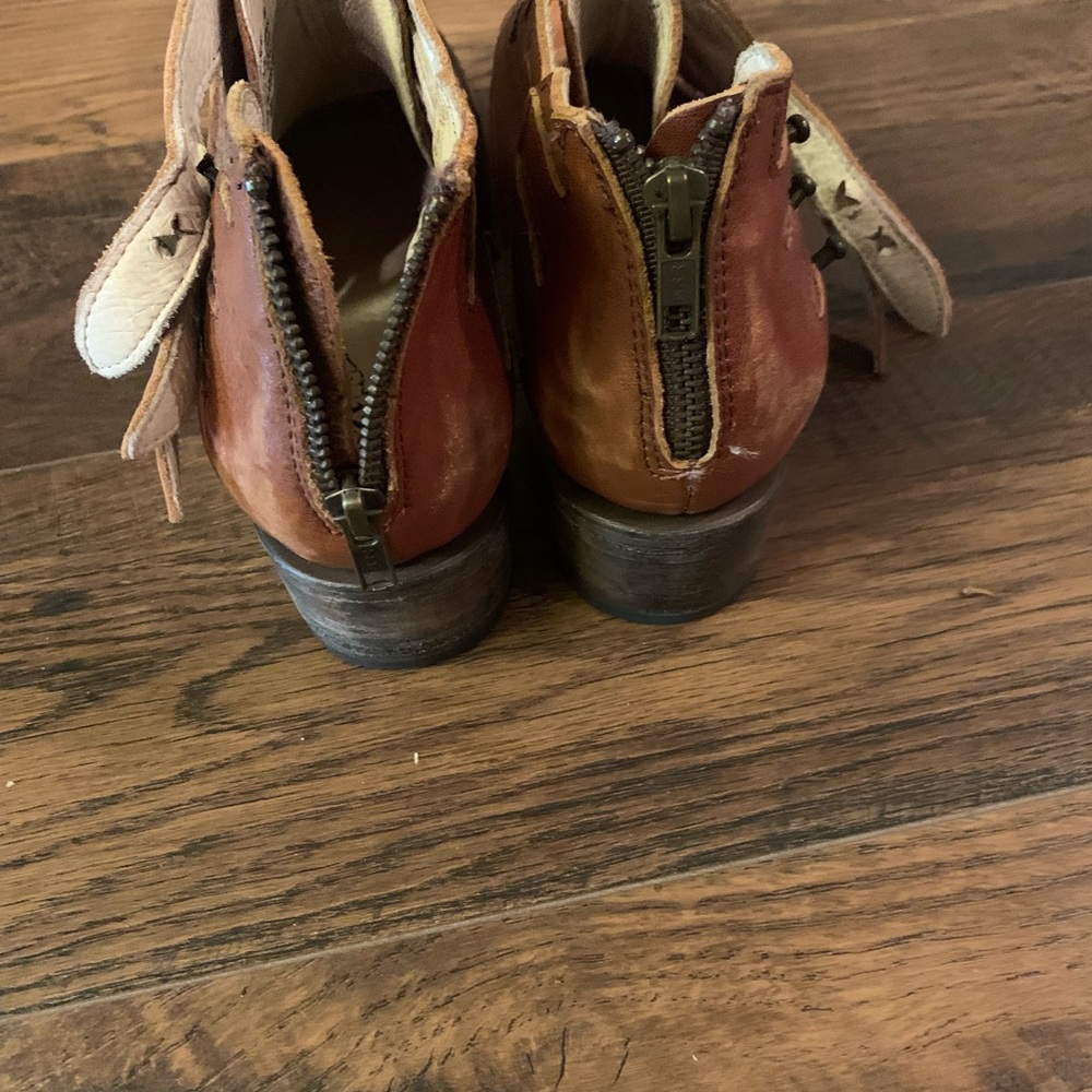 Freebird by Steven Cognac Leather Booties - Picture 4 of 8